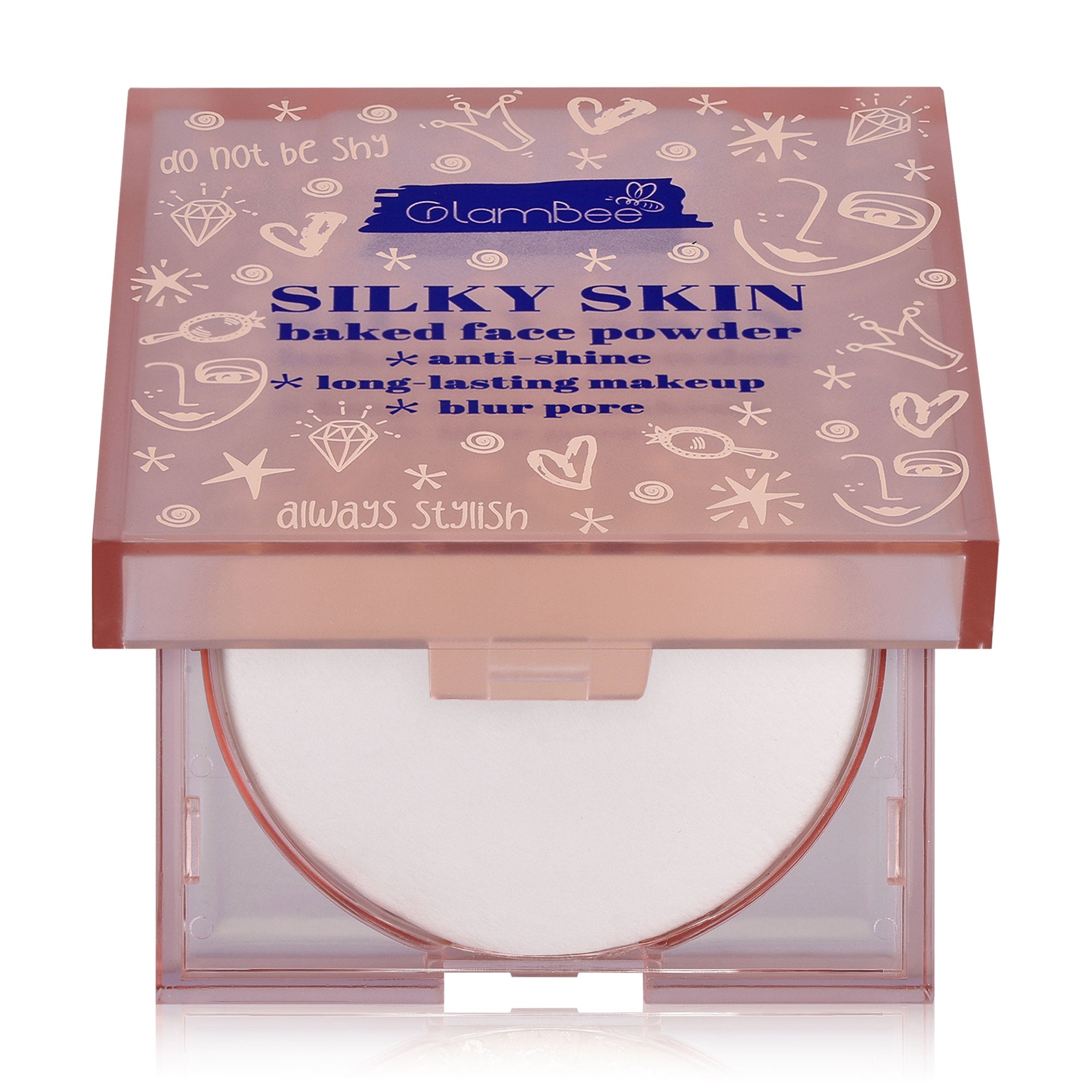 Запечена пудра для обличчя GlamBee Silky Skin Baked Face Powder тон 00, 13 г
